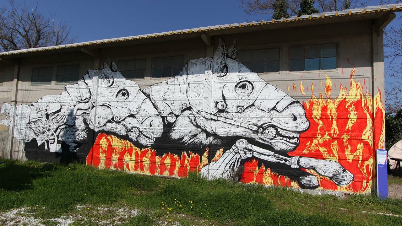 #Ericailcane  2015 #Mutonia - #Mutoid Waste Company #streetart #love #mocreative #artninja #art #mural #graffiti https://t.co/bNXFdvMwkc