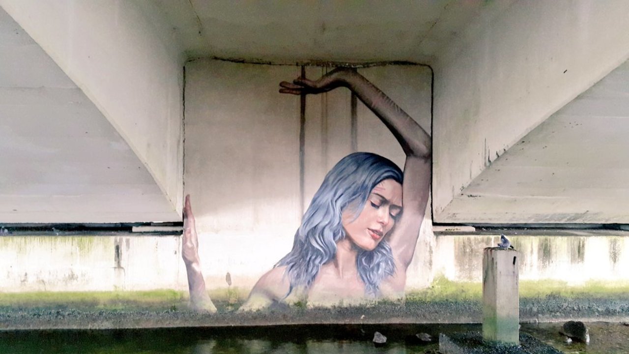 Love this #Mural under the bridge in #WestPalmBeach. #Travel #Florida #Graffiti #Art #PalmBeachesFL #WPB https://t.co/whGzaiglXV