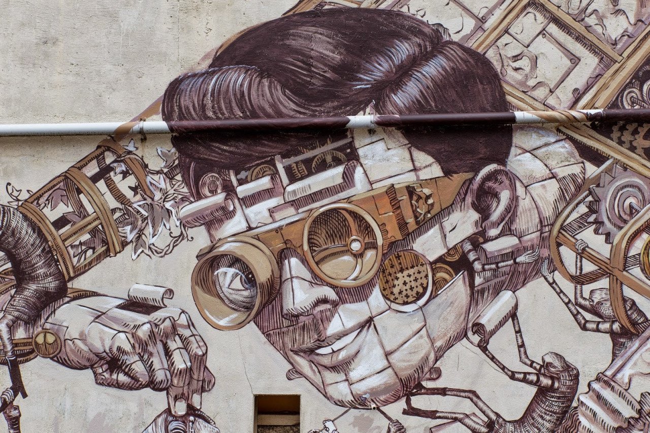#Streetart #urbanart #graffiti #mural by artists Phlegm and Pixel Pancho in Dunedin, New Zealand https://t.co/ajTK85SsLf