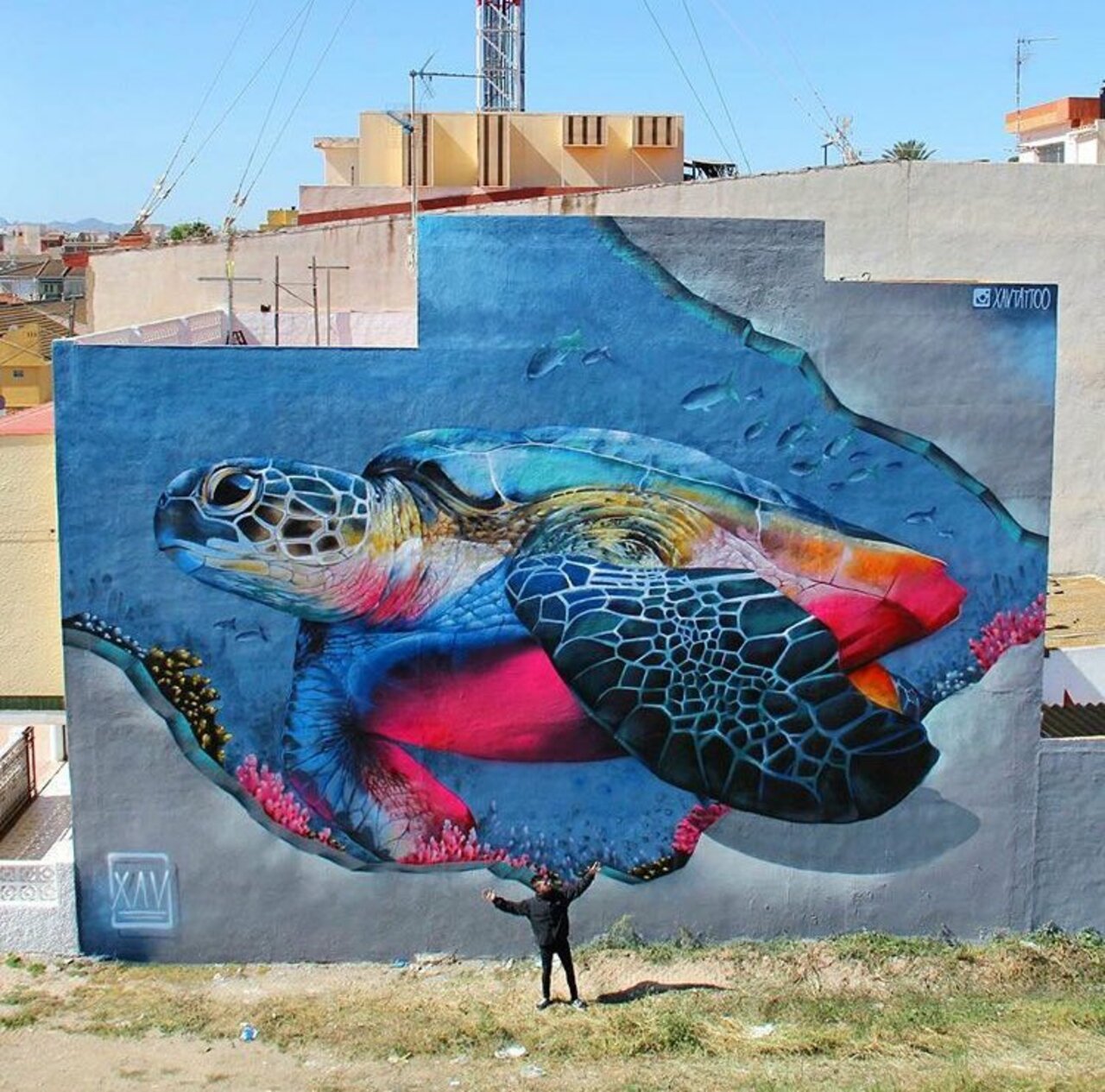 Street Art by XAV  Murcia, Spain #art #mural #graffiti #streetart https://t.co/jiSNWLe7ek