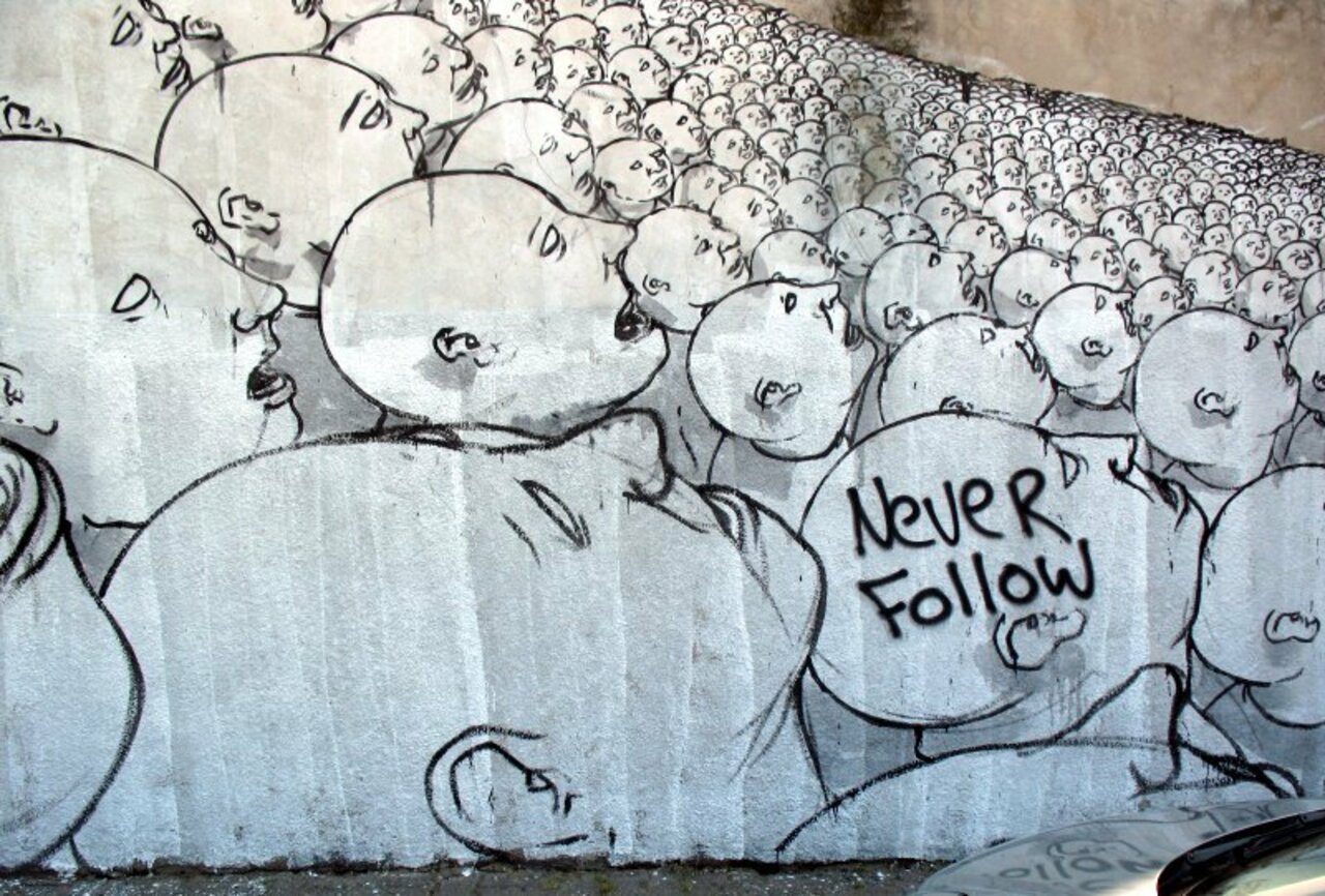 #Streetart #urbanart #graffiti #mural "Never Follow" by #artist Blu in Jesi (Italy) https://t.co/8953iPYxHw