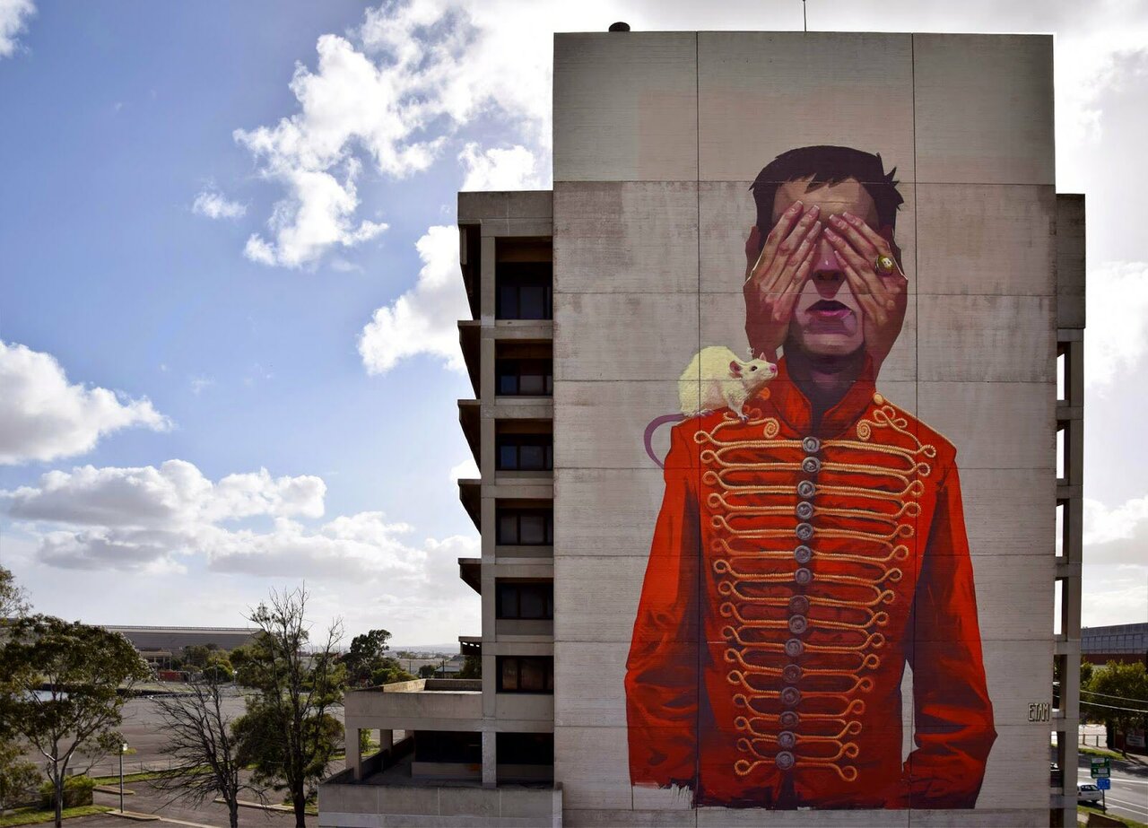 Mural by Sainer & BETZ #Adelaide  #Australia #mural #Streetart #urbanart #graffiti #art https://t.co/l053Y7mppb