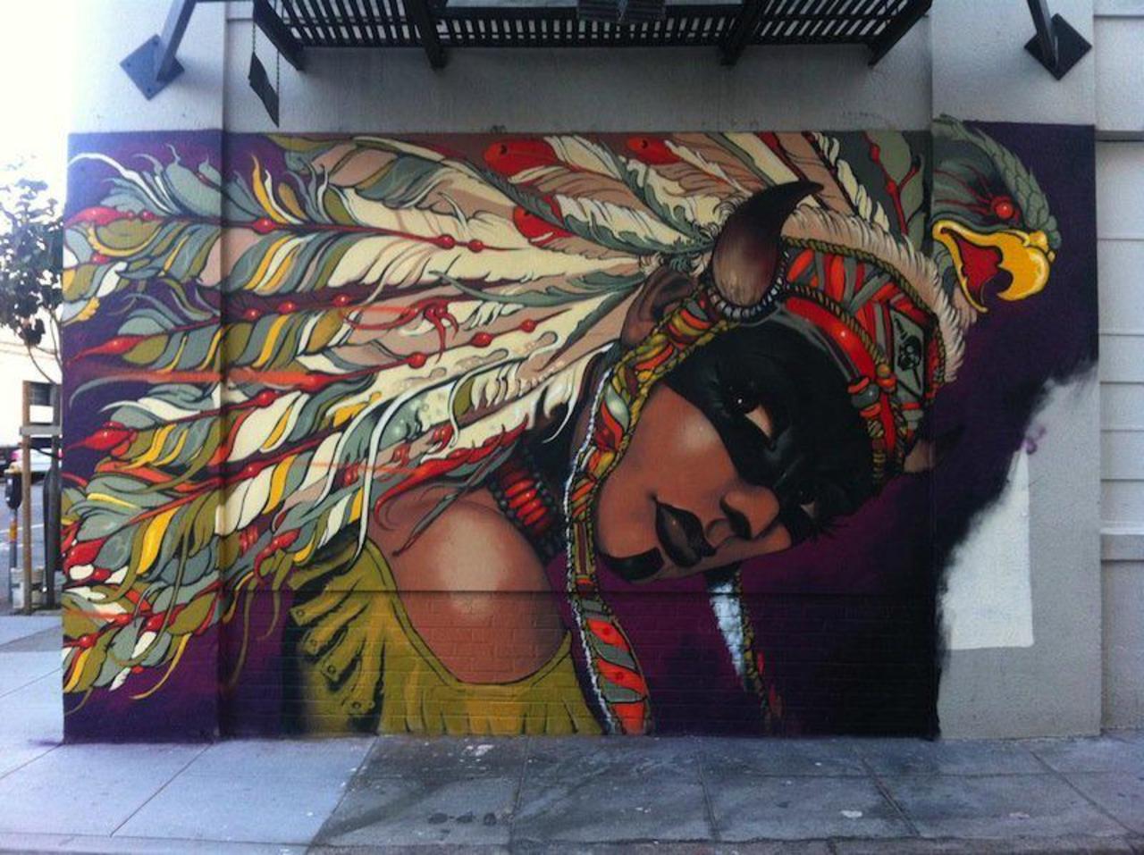 War bonnet. Find more amazing #graffiti in our gallery: http://bit.ly/1GPAOAT #mural #art https://t.co/IrX8IweeQt