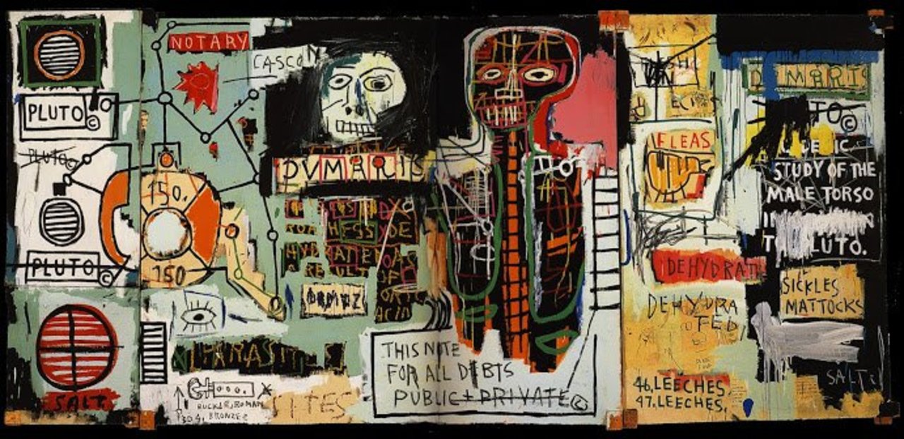 Jean-Michel Basquiat - #artwork  "Notario" #artist #JeanMichelBasquiat #Artgallery #15agosto #Happy  #Monday https://t.co/AsjGQo4t1U