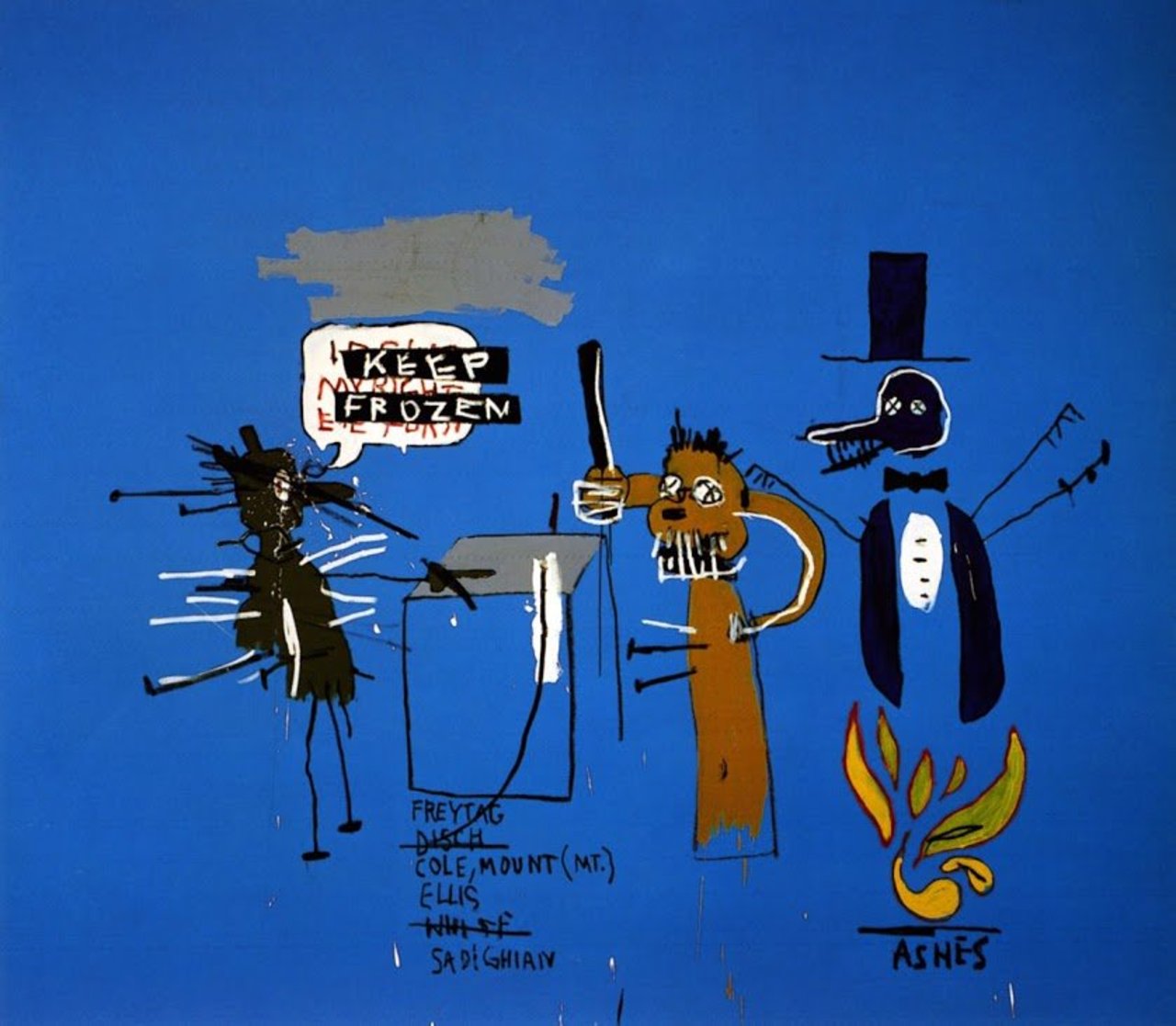 #artist Jean-Michel Basquiat #artwork The Dingoes That Park Their Brains with their Gum 1988 #art https://t.co/y23fNrUOJg