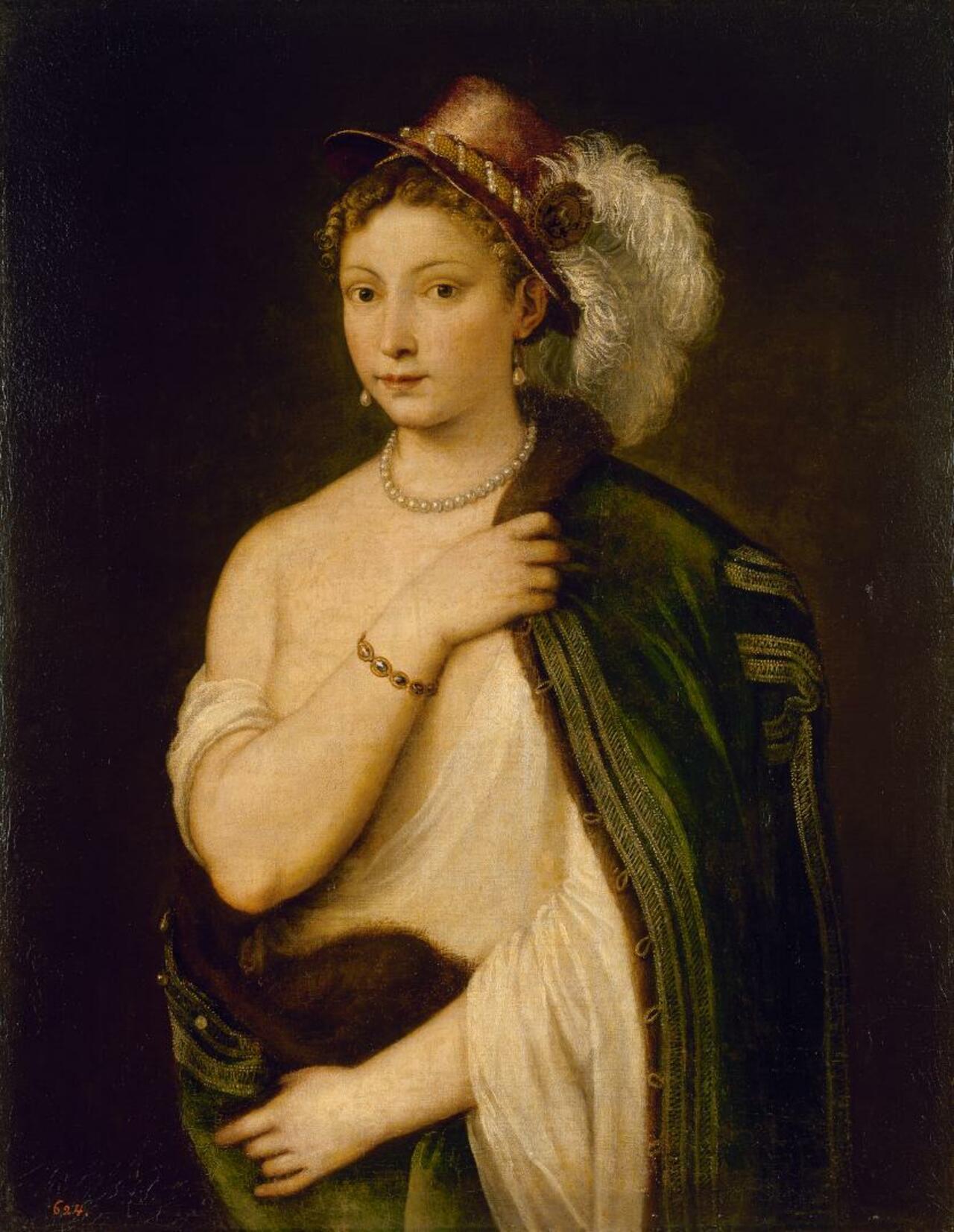 RT @Desailaur: Titian Italian [1488–90]–1576 Portrait of a young woman [c.1536] #art #painting http://t.co/myYRYKrWol