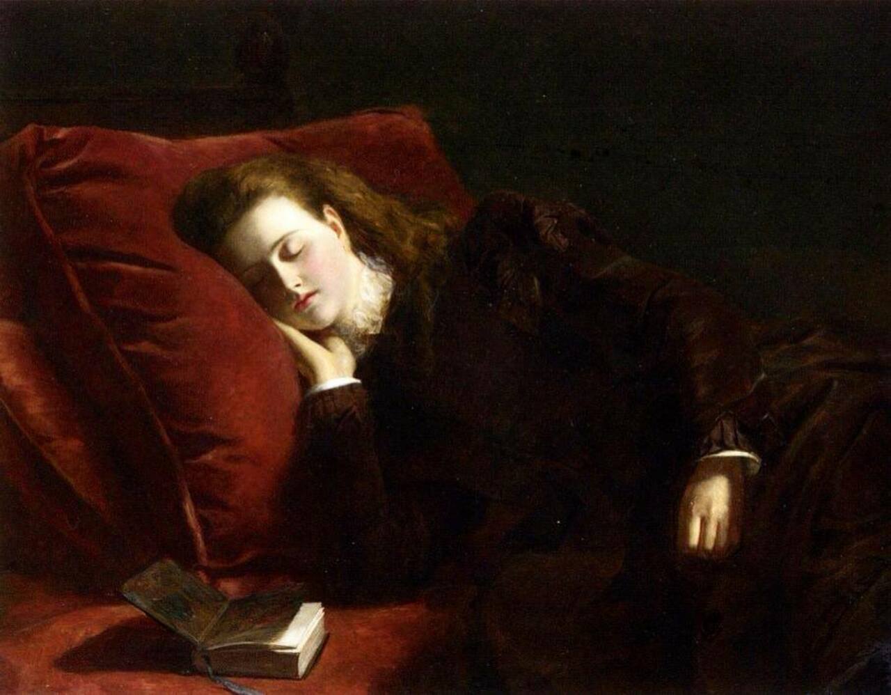 RT @Anabolenaaa: William Powell Frith (1819-1909).#art #painting  Sleep (1873) http://t.co/kIXjTJjtZI