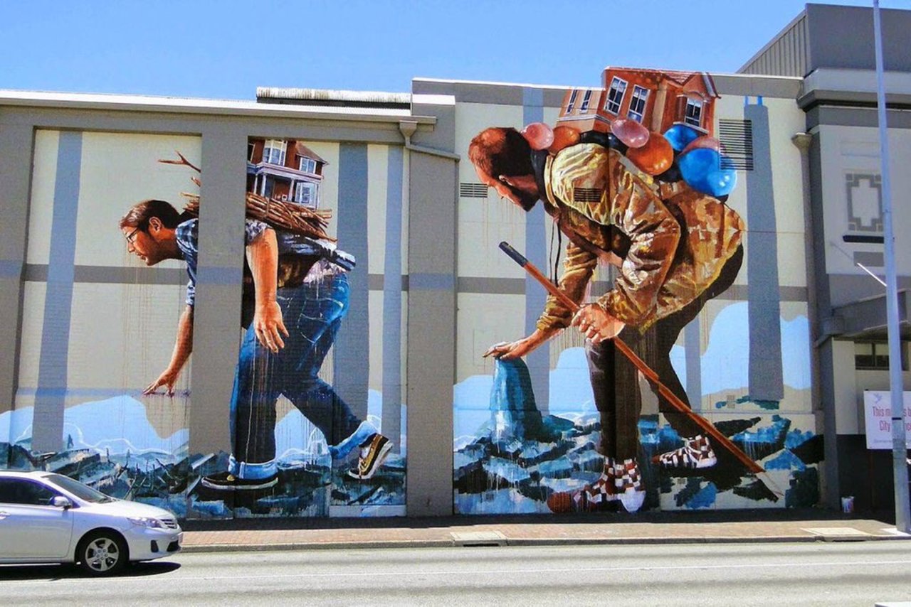 #Mural by Fintan Magee #Perth, #Australia #streetart #urbanart #graffiti #art https://t.co/5TNymxNCzv
