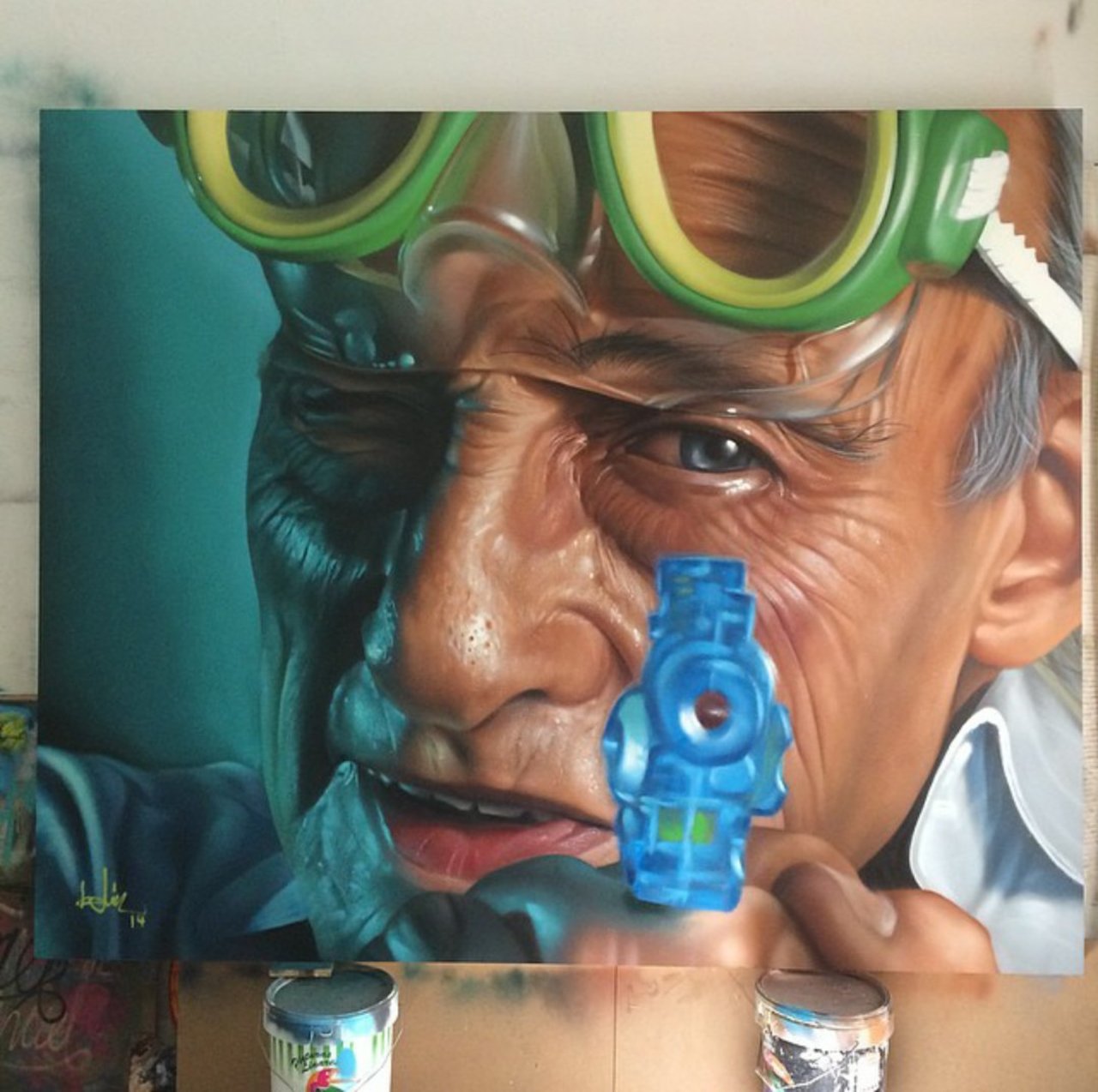 Spray paint on wood by Belin#streetart #art #mural #art https://t.co/uU86ygYyqF
