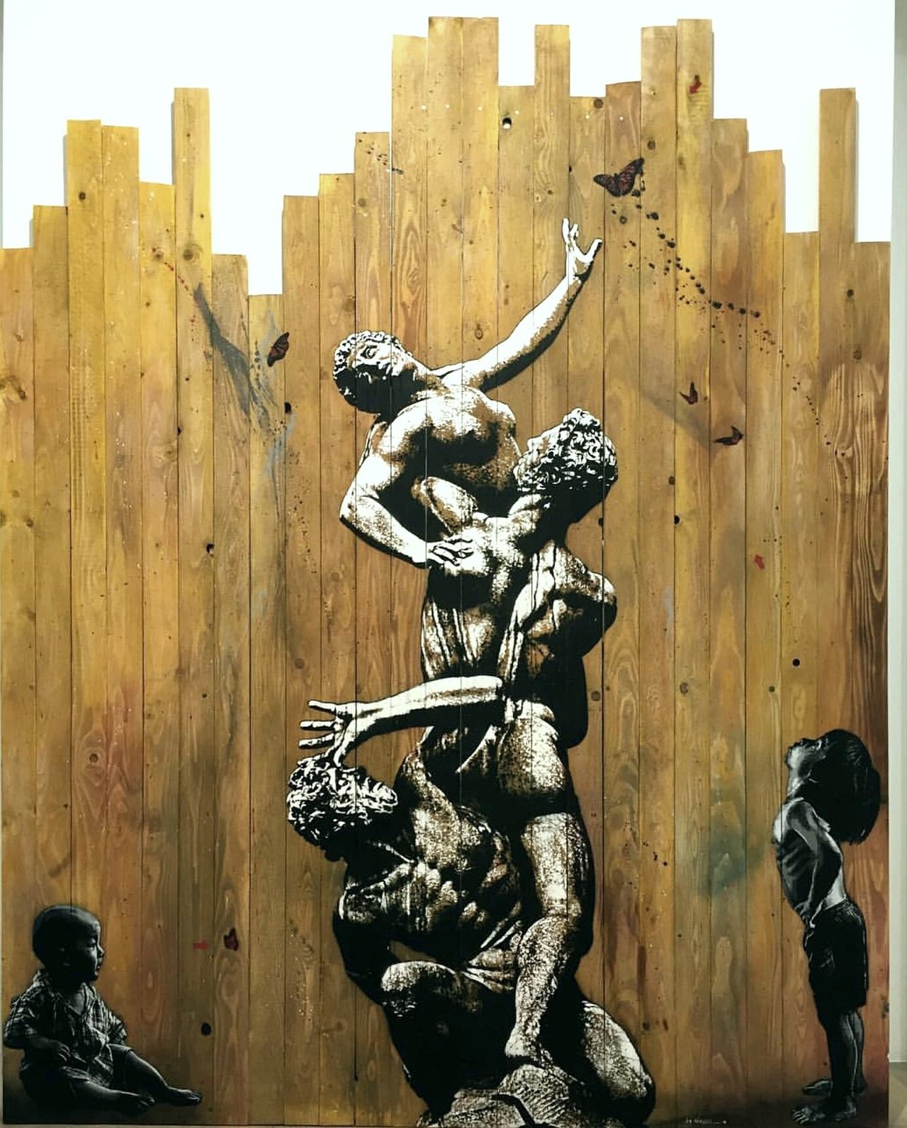 Breathtaking piece by #jefaerosol titled "out of reach" #streetart #art #contemporaryart #laurentstroukgalerie https://t.co/UeN21rj5Bt