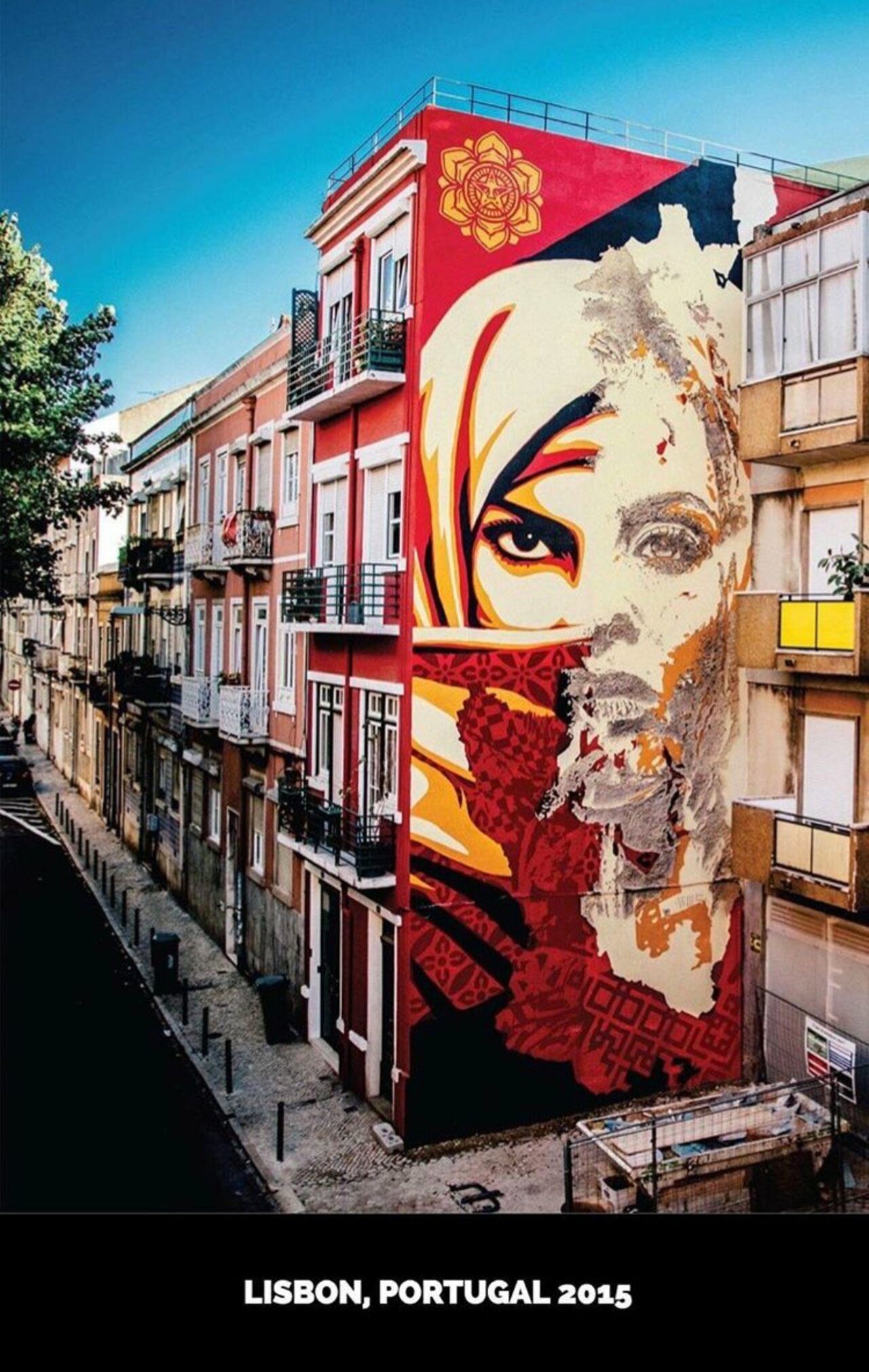 New mural by ObeyGiang in Lisbon, Portugal #streeetart #mural #graffiti #art https://t.co/FWFn97n0W8