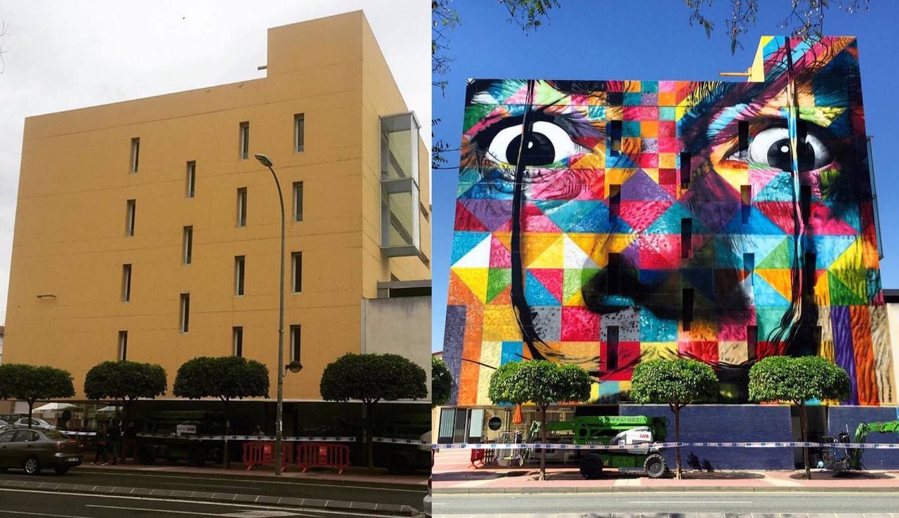 Before and After Street Art by Eduardo Kobra  #art #artists #graffiti #muralart #streetart #artworks #artistsnartlovers #lovetwitter https://t.co/Uwat4mgxc7