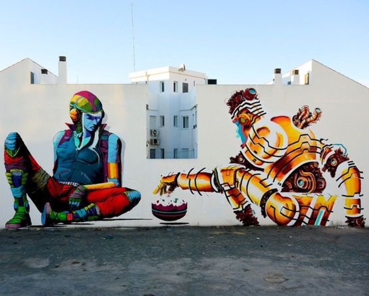 Post apocalypse life by Deih and Xelon in Murcia, Spain #Streetart #Art #postapocalyptic #Beauty #Graffiti #Mural #Murcia #arteurbano #DesignThinking https://t.co/4MET6o1x4R
