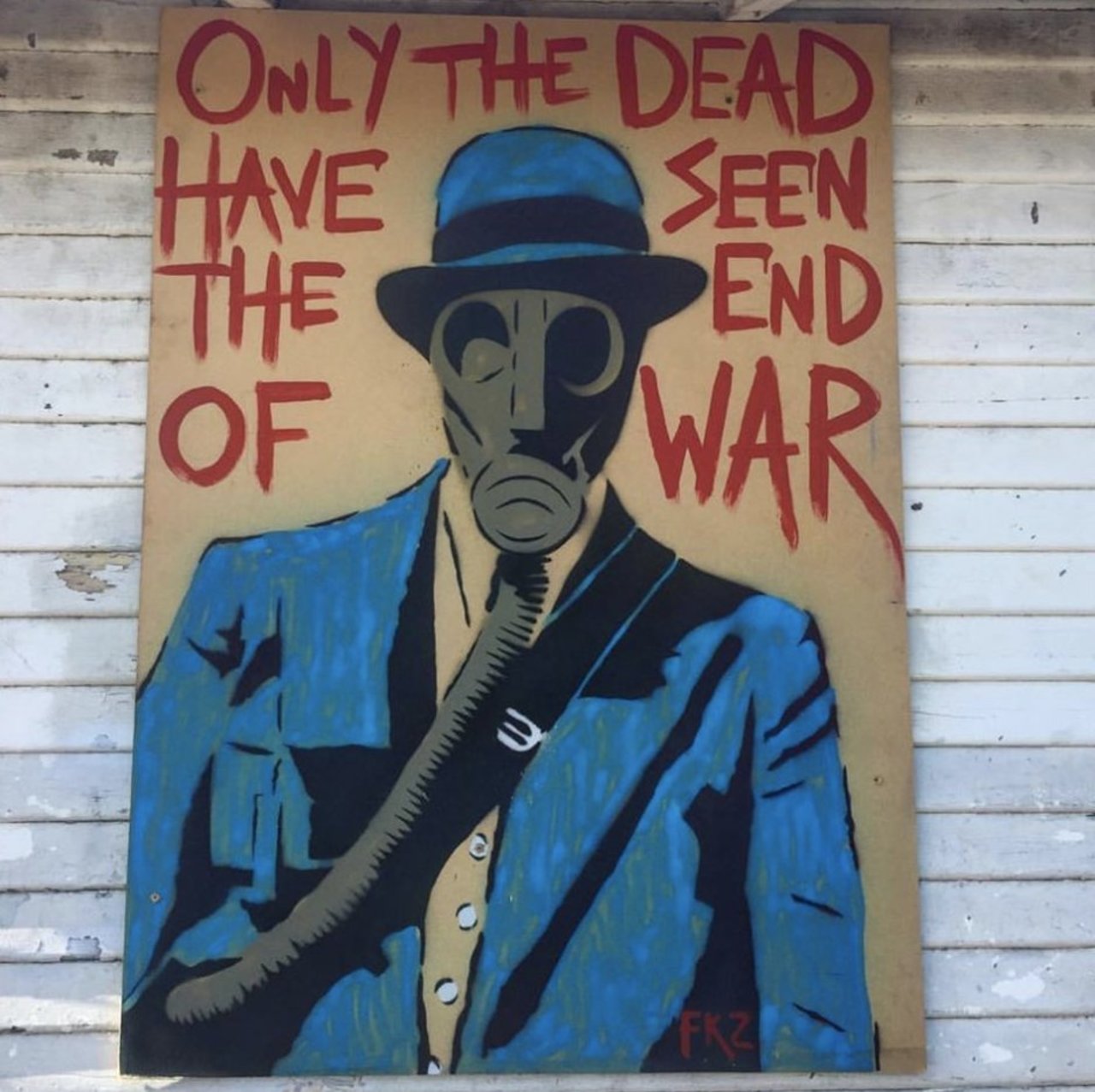 "Only the Dead Have Seen the End of War" by Fallen_Kingz #streetart #mural #graffiti #art https://t.co/4szKN8yDaM