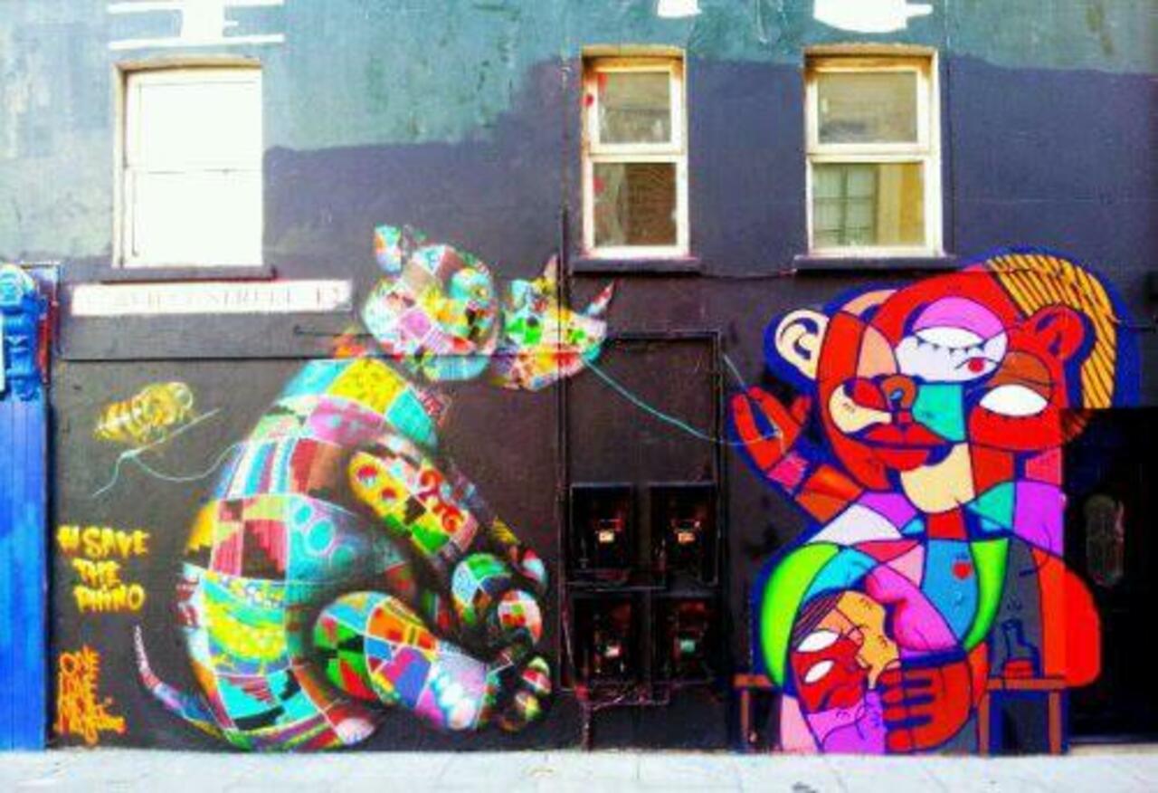 “@Pitchuskita: Louis Masai & Hunto 
Turville Street

#streetart #art #graffiti #mural http://t.co/MSKNxcLBap”