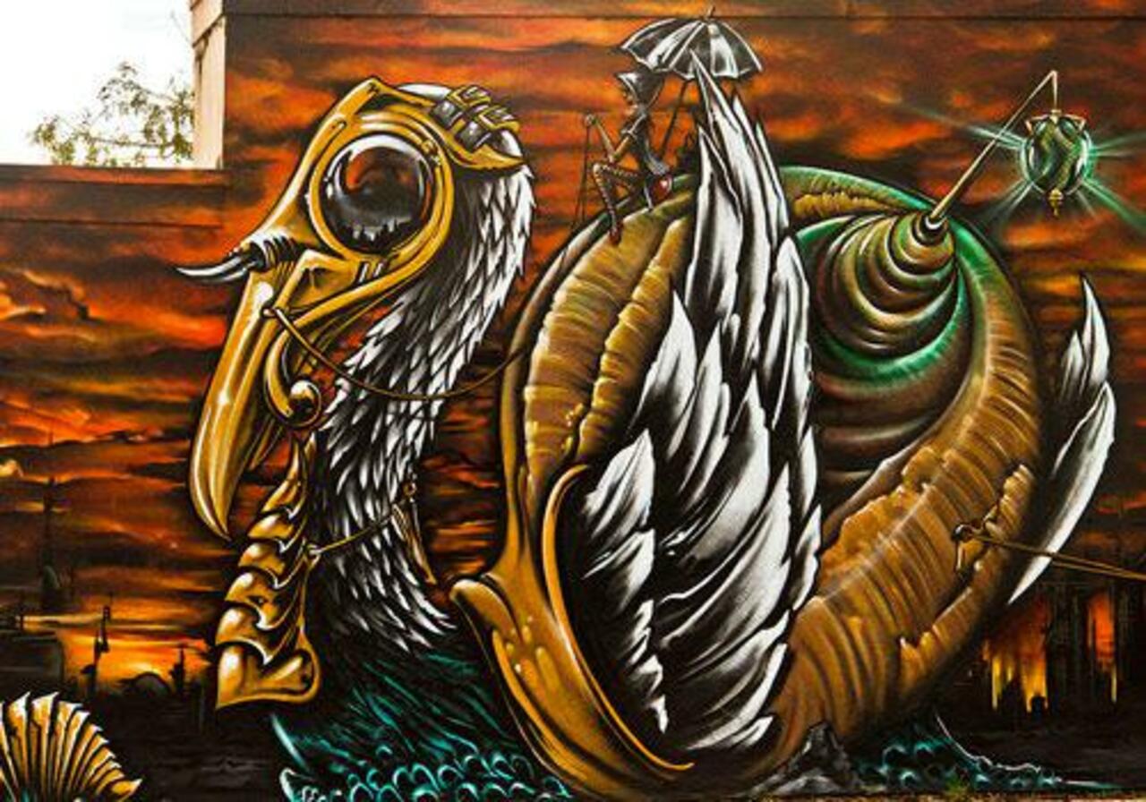 The #LEGENDARY Snail Turkey Swan... Whatever the #hybrid, it is NICE!#CanIGetALeg #streetart #graffiti #urban #art http://t.co/vZ5YcBA2Vr