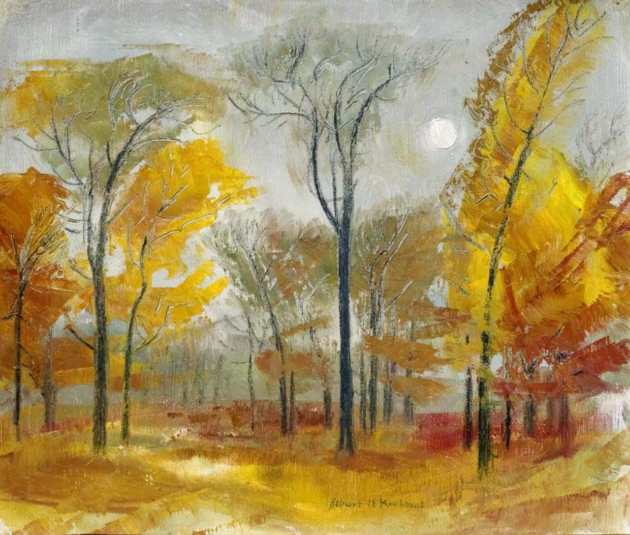 American Impressionist Albert Krehbiel, born this day in 1873 - here's an Autumn Landscape by him #art http://t.co/N0A7mKlRO2