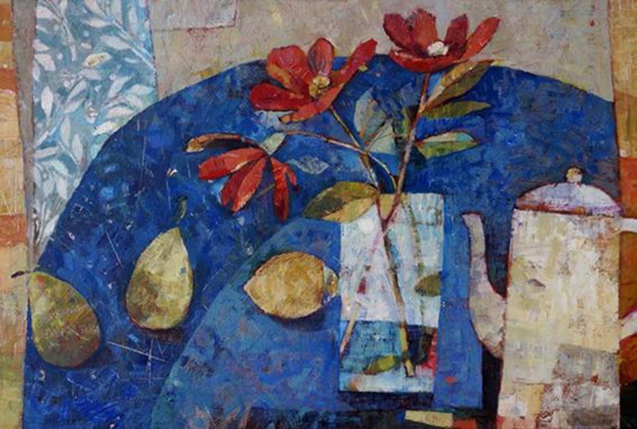 The wonderful layering of Sally Anne Fitter's artwork in all its complexity #collage #art #painting #stilllife http://t.co/D1zVuhfgHD