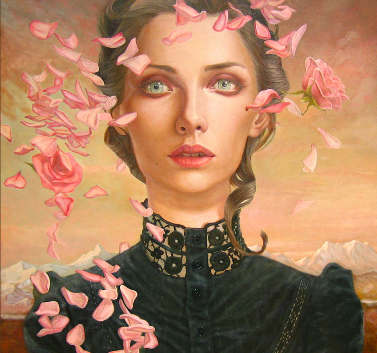 #Painting by Kris Lewis #art #portrait #flowers 
http://www.krislewisart.com/images/scintillatingvenuses.html http://t.co/IvRPli4ICq