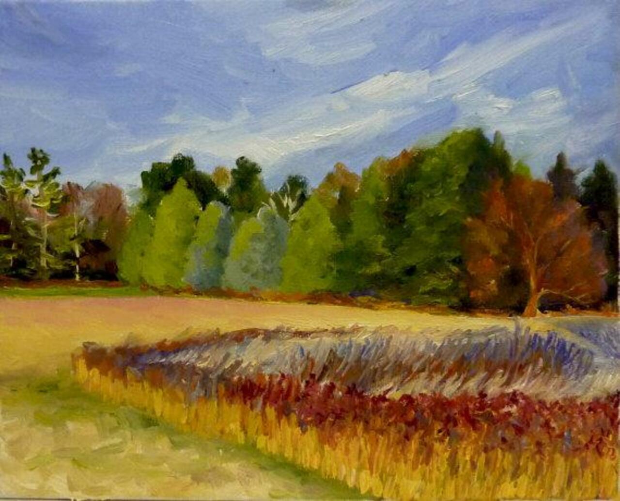 Landscape Oil Painting Fall Field Original Fine Art.. http://arnd.co/4rhb8 #etsy #art http://t.co/rxrhzz5E7P