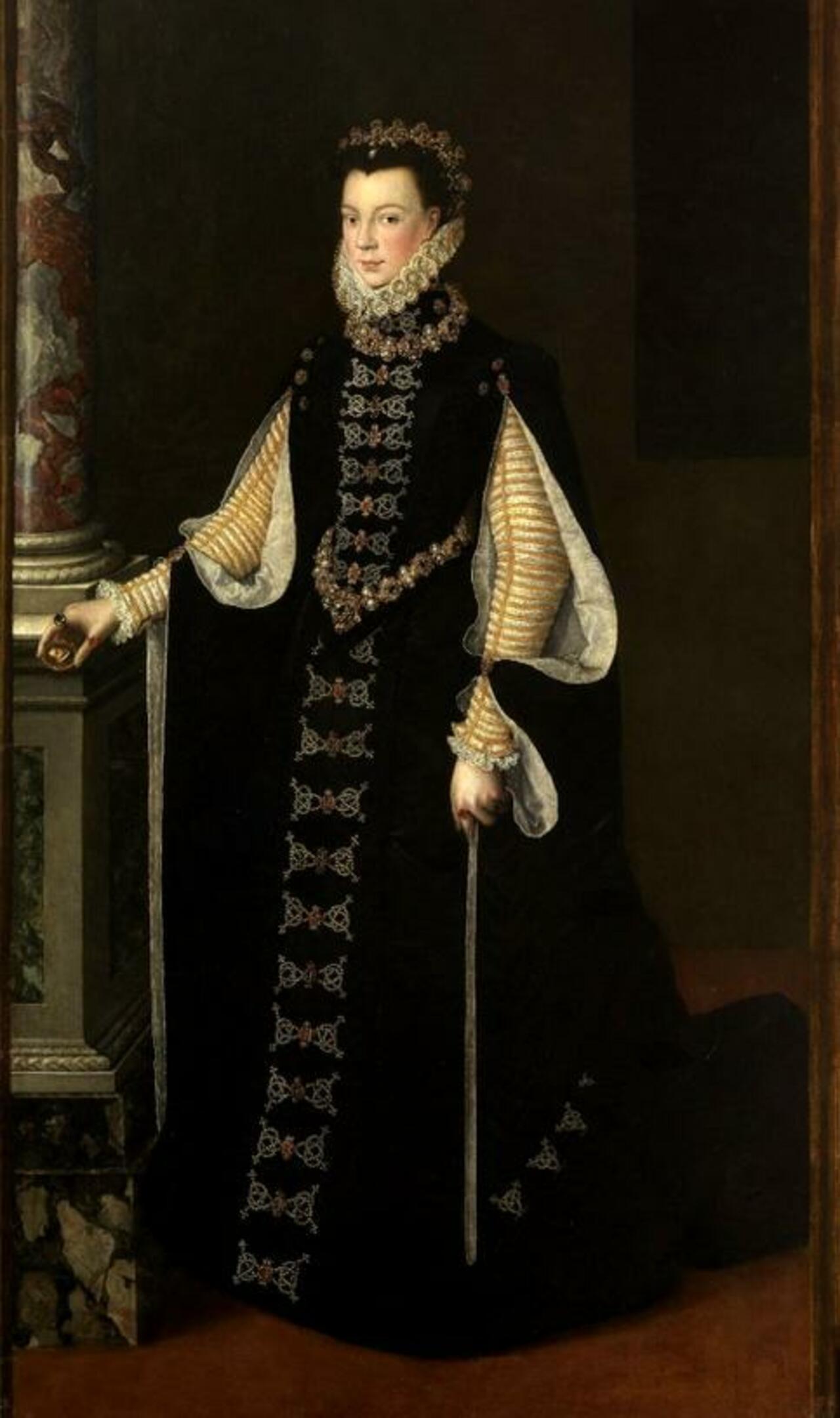Portrait of Elisabeth of Valois (1545-1568), Queen consort of Spain. Attributed to Anguissola. Prado, Madrid. #Art http://t.co/7c83DO5cPA