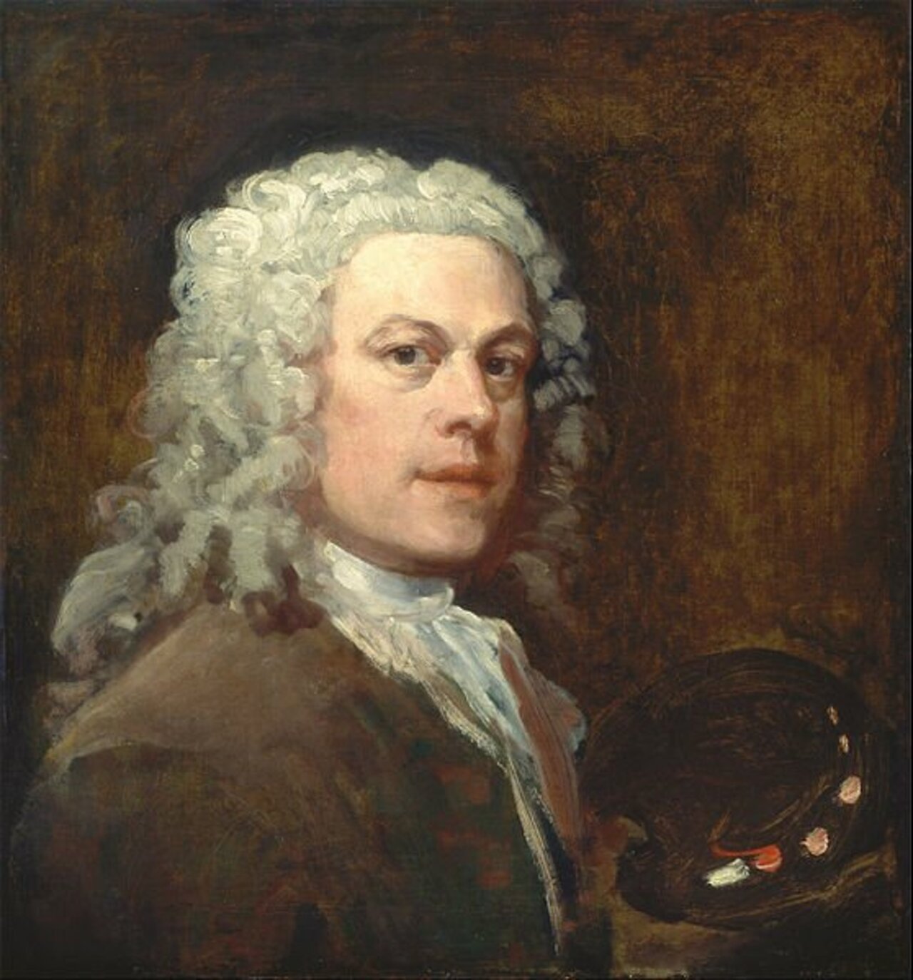 A self portrait by William Hogarth, one of the great painters of the 18th century. Hogarth died #onthisday in 1764, leaving behind a remarkable body of work. #art #gloriousGeorgians https://t.co/ZQTEGd6Ks6
