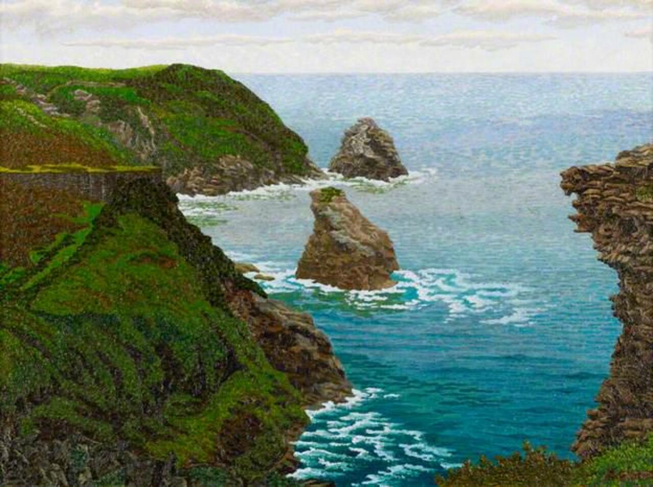 The Kitto Rock, Boscastle, Cornwall,
by Charles Ginner, 1948 #art http://t.co/YrtkOaLMfW