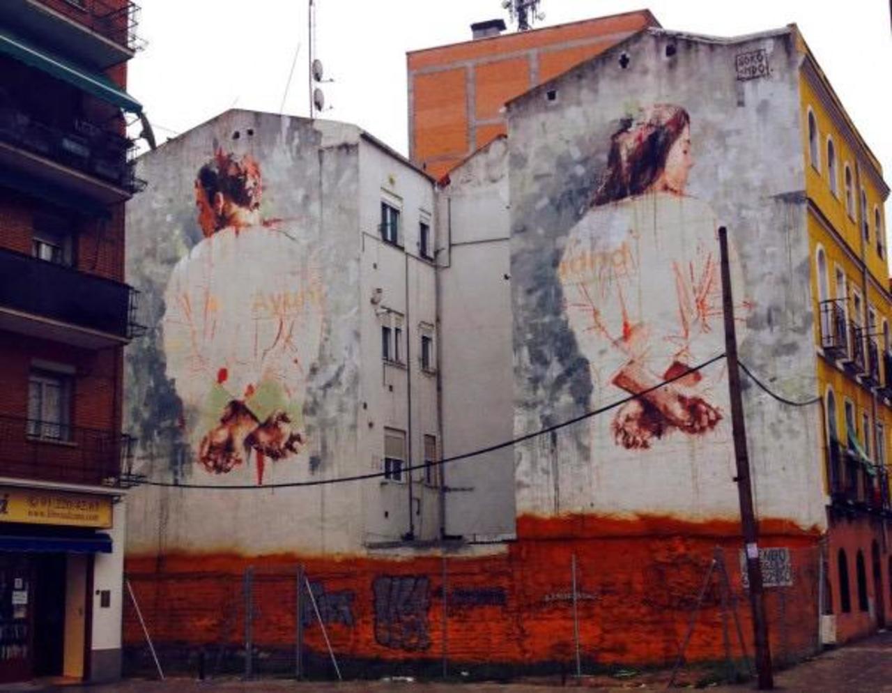 “@mikecooln: "@Pitchuskita: Borondo
Madrid, Spain 
#streetart #art #graffiti #mural http://t.co/9umAI817DH" love this”