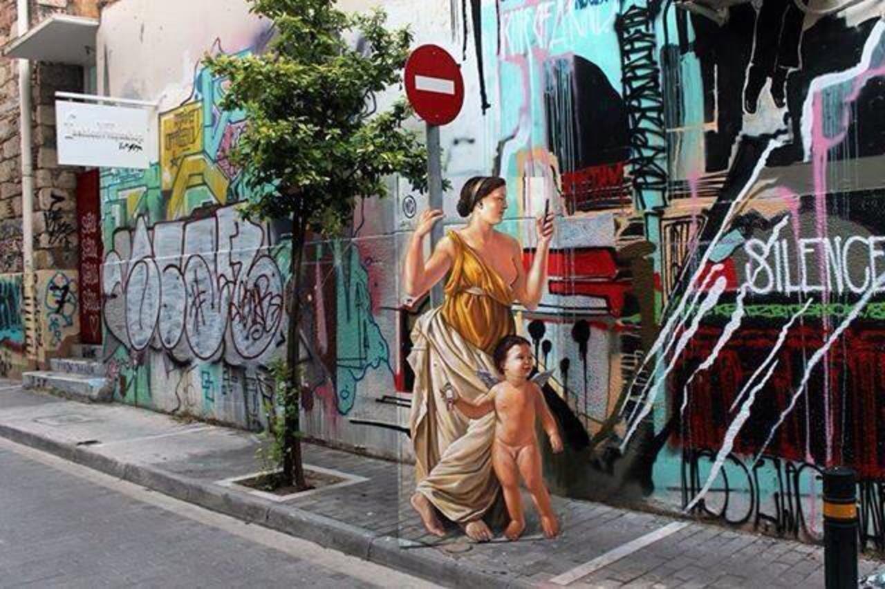 Artist WD clever Street Art illusion located in Athens #art #mural #graffiti #streetart http://t.co/Iucsf7Zppz