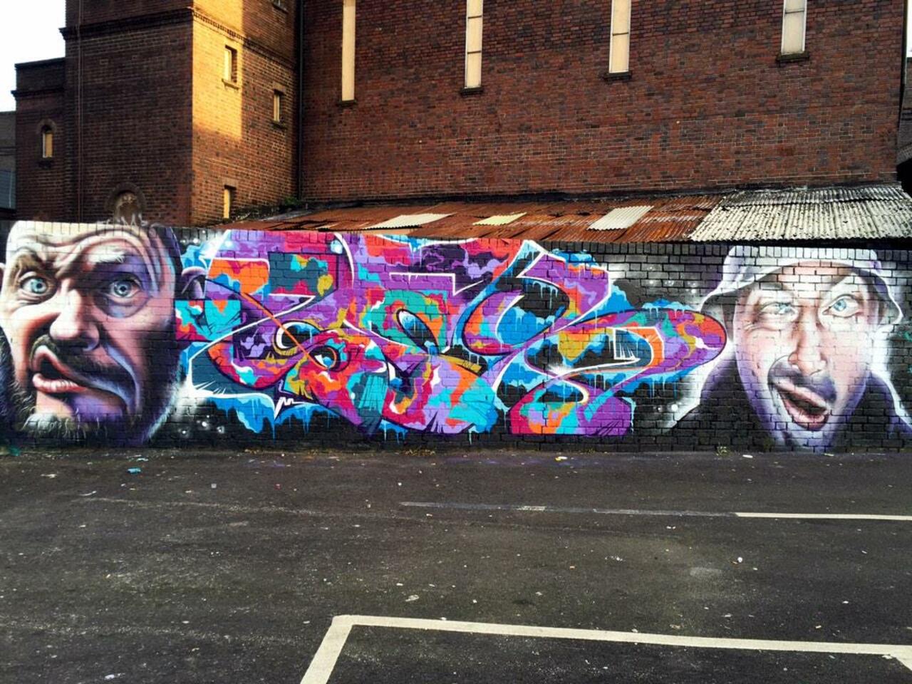 RT @djcolatron: Amazing new wall from Title and Mef in #Digbeth #Birmingham : #streetart #graffiti #portrait #mural  http://t.co/T38ZGjm3iy