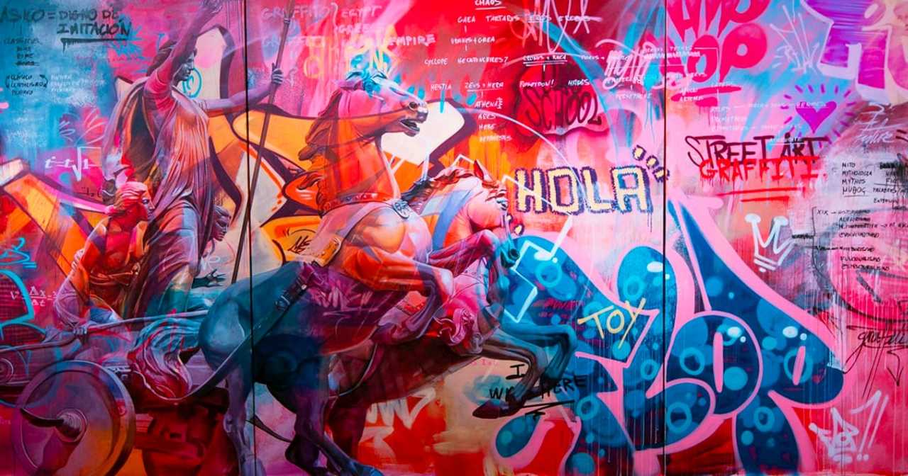 Pichi & Avo Push the Boundaries of their Urbanmythology Style with New Solo Exhibition and Graffiti-Covered Greek Statue