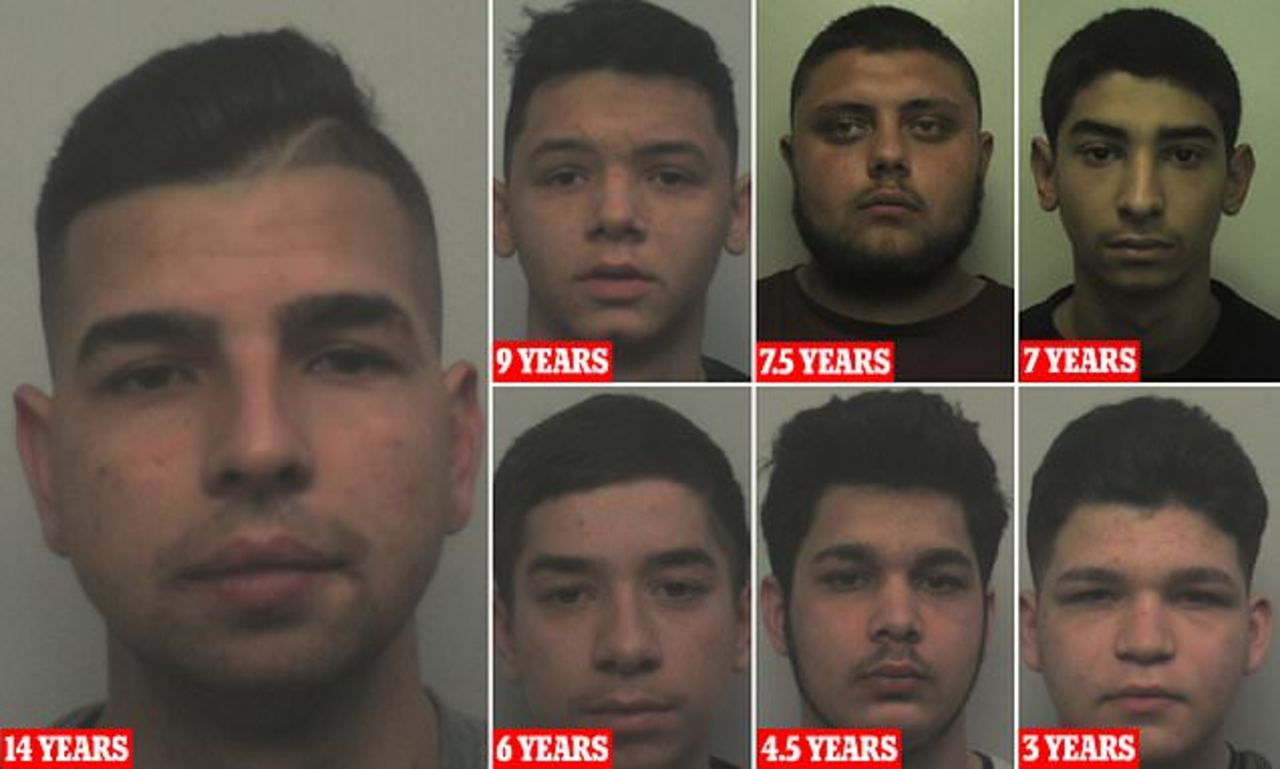 Grooming gang who raped and assaulted three schoolgirls are jailed