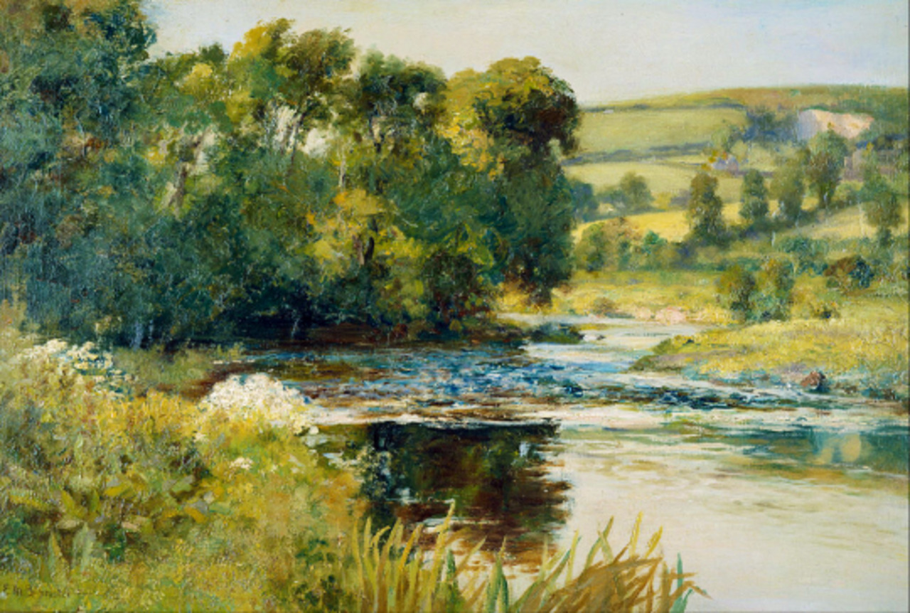 Streamside, 1870, Edward Mitchell Bannister.#art #painting http://t.co/1Z96qNm7gg