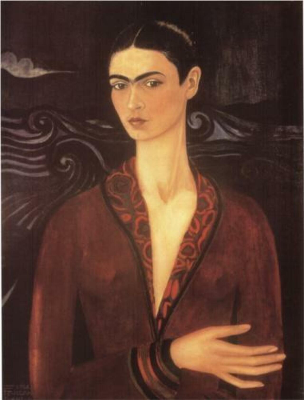 How beautiful is #FridaKahlo first ever #painting: her “Self Portrait in a Velvet Dress,” completed in 1926 #art http://t.co/pd4Co4Q60t