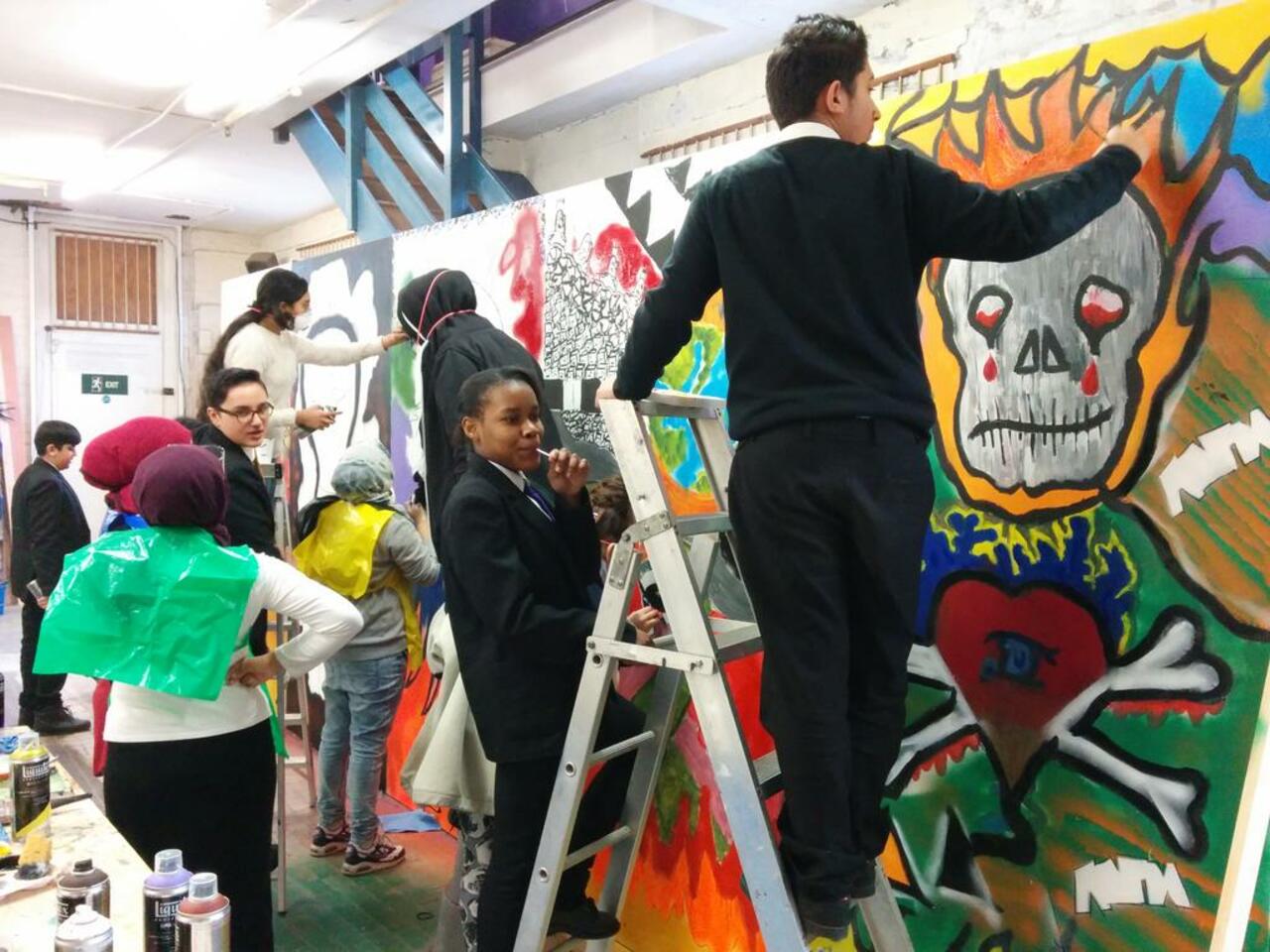 #mural & #graffiti workshop with @ShirelandCA - really great work being produced with year 9!!! http://t.co/SncTRfJr0C