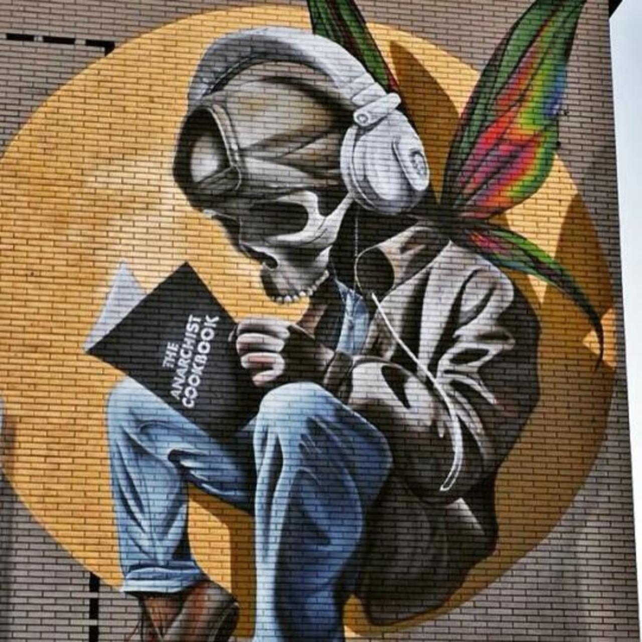 #Streetart #urbanart #sprayart #sticker #stencil #graffiti #mural
 "The Anarchist Cookbook" by #artist Mataone http://t.co/5CYmu2SVVQ