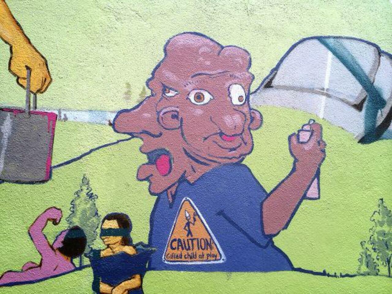 Spring is coming! "Gifted Child at Play" :-) #mural #eastvillage #graffiti #newyork #caution #watchout #art #public http://t.co/u27b4AvnHm