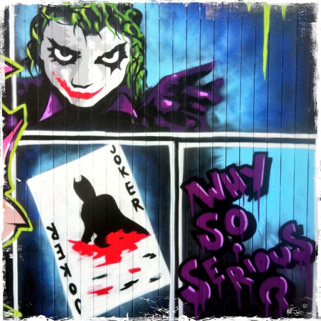 Why so serious?

New streetart on Fashion Street #Joker #art #Graffiti http://t.co/BNrfz7XnuC