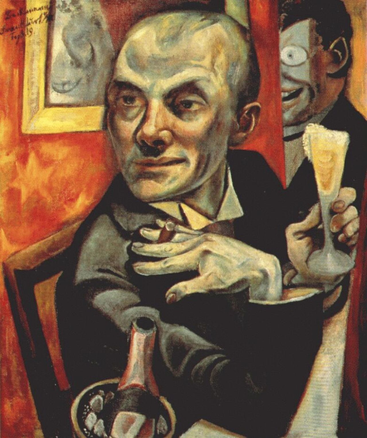 German artist Max Beckmann was #bornonthisday in 1884. We love his ‘Self-portrait with Champagne Glass', 1919 http://t.co/zfZrCrZsXl