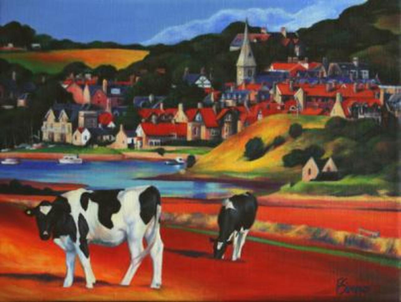 Stylized painting  - Alnmouth by Francesca Simpson http://bit.ly/1Qf5bGl #Art #Northumberland #Painting http://t.co/aAy7HVxRgB